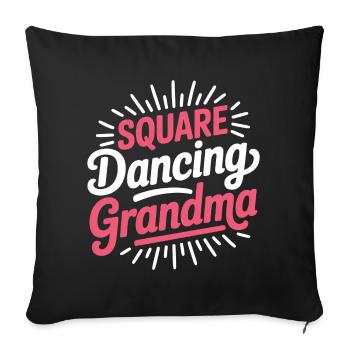 Square Dancing Oma Square Dance Geschenke - Sofakissenbezug 45 x 45 cm - Schwarz - Vorne