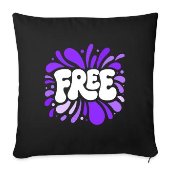 Libre Splash Violet - Housse de coussin décorative 45 x 45 cm - noir - Devant