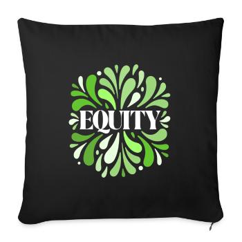 Equity Green Circular Elegance - Sofa pillowcase 17,3'' x 17,3'' (45 x 45 cm) - black - Front