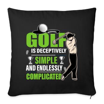 golfe - Housse de coussin décorative 45 x 45 cm - noir - Devant