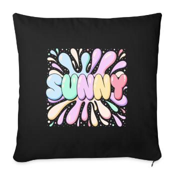 Bubble Burst SUNNY - Sofa pillowcase 17,3'' x 17,3'' (45 x 45 cm) - black - Front