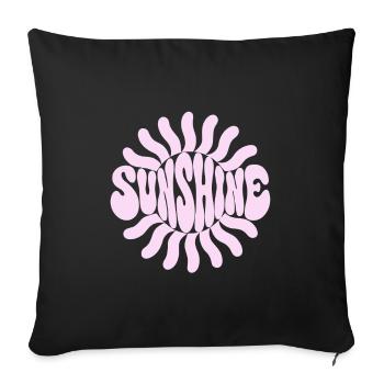 Sonnenschein Sonnenschein knallrosa - Sofakissenbezug 45 x 45 cm - Schwarz - Vorne