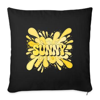 SUNNY Yellow Summer Splash Explosion - Sofa pillowcase 17,3'' x 17,3'' (45 x 45 cm) - black - Front