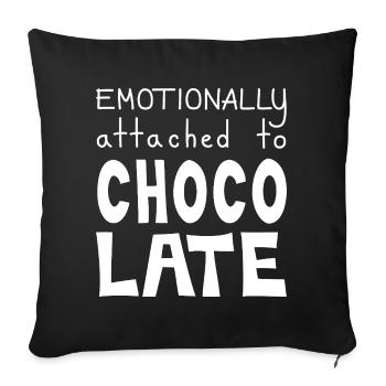 Emotional an Chocolate, White gebunden - Sofakissenbezug 45 x 45 cm - Schwarz - Vorne