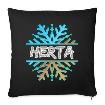 Prénom Herta - Housse de coussin décorative 45 x 45 cm - noir - Devant