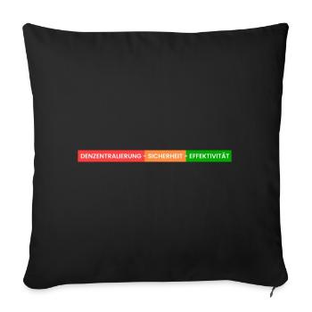 Denzentralierung-Sicherheit - Sofakissenbezug 45 x 45 cm - Schwarz - Vorne