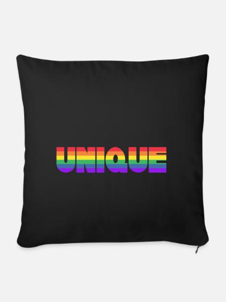 UNIQUE - EINZIGARTIG - Sofakissenbezug 45 x 45 cm - Schwarz