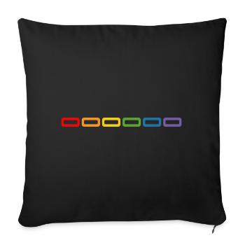 Chemise LGBT arc-en-ciel pour la prochaine CDD. - Housse de coussin décorative 45 x 45 cm - noir - Devant