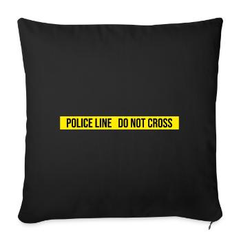 Police line do not cross - Sofa pillowcase 17,3'' x 17,3'' (45 x 45 cm) - black - Front