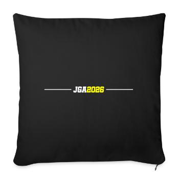 JGA 2026 - Housse de coussin décorative 45 x 45 cm - noir - Devant