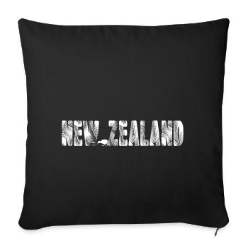 New Zealand - Sofa pillowcase 17,3'' x 17,3'' (45 x 45 cm) - black - Front