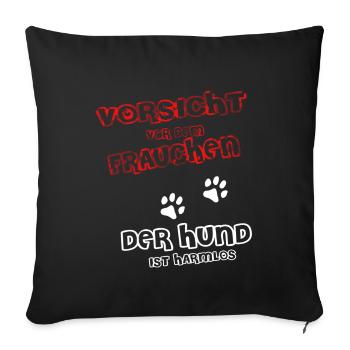 Méfiez-vous de la maîtresse - Housse de coussin décorative 45 x 45 cm - noir - Devant
