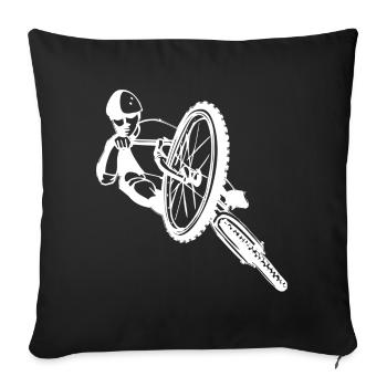 VTT - Descente - Housse de coussin décorative 45 x 45 cm - noir - Devant