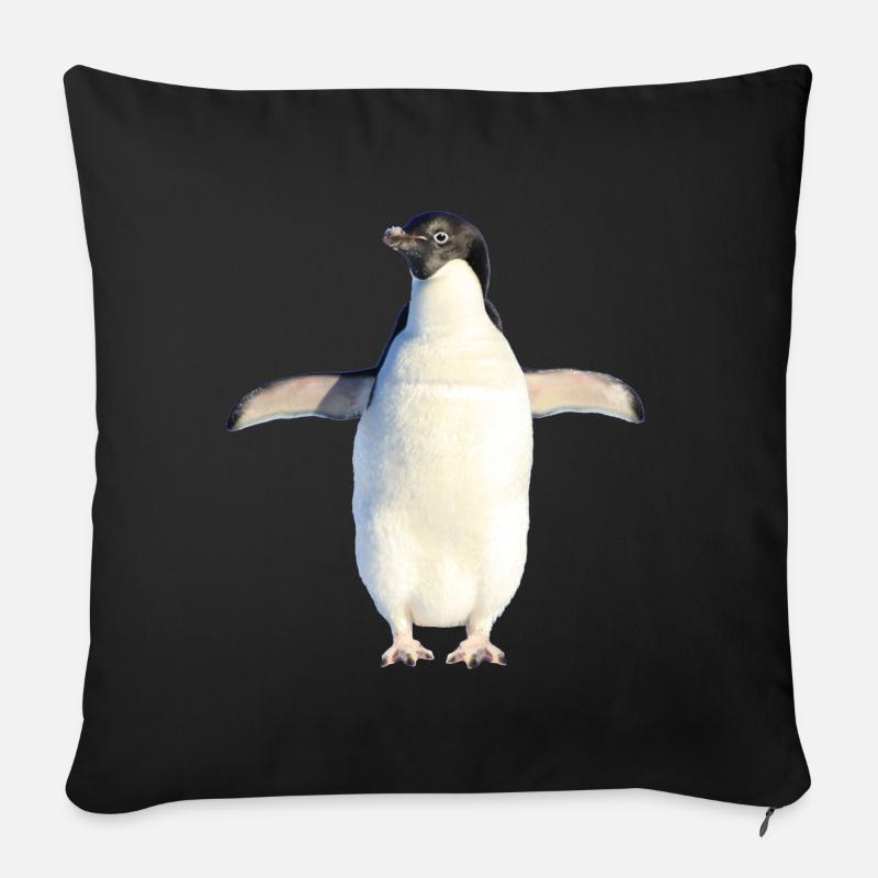 süßer Pinguin - Sofakissenbezug 45 x 45 cm - Schwarz