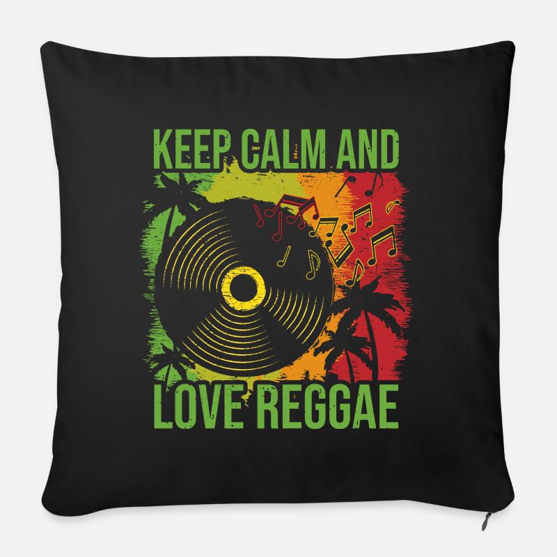 Reggae - Sofakissenbezug 45 x 45 cm - Schwarz