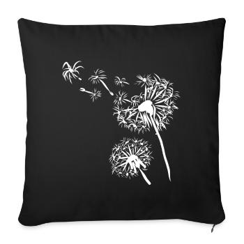 Dandelion - Sofa pillowcase 17,3'' x 17,3'' (45 x 45 cm) - black - Front