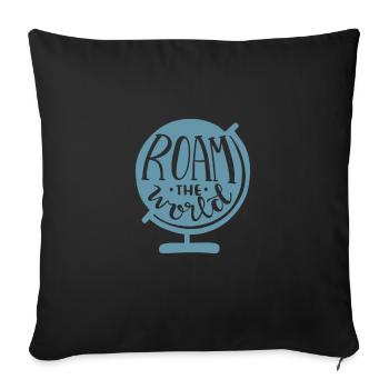 Parcourez le monde - Housse de coussin décorative 45 x 45 cm - noir - Devant