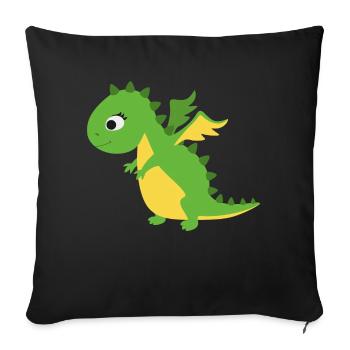 Dragon - Sofa pillowcase 17,3'' x 17,3'' (45 x 45 cm) - black - Front