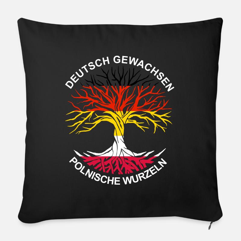 Deutsch Polnisch Deutsch Pole stolz Geschenk - Sofakissenbezug 45 x 45 cm - Schwarz