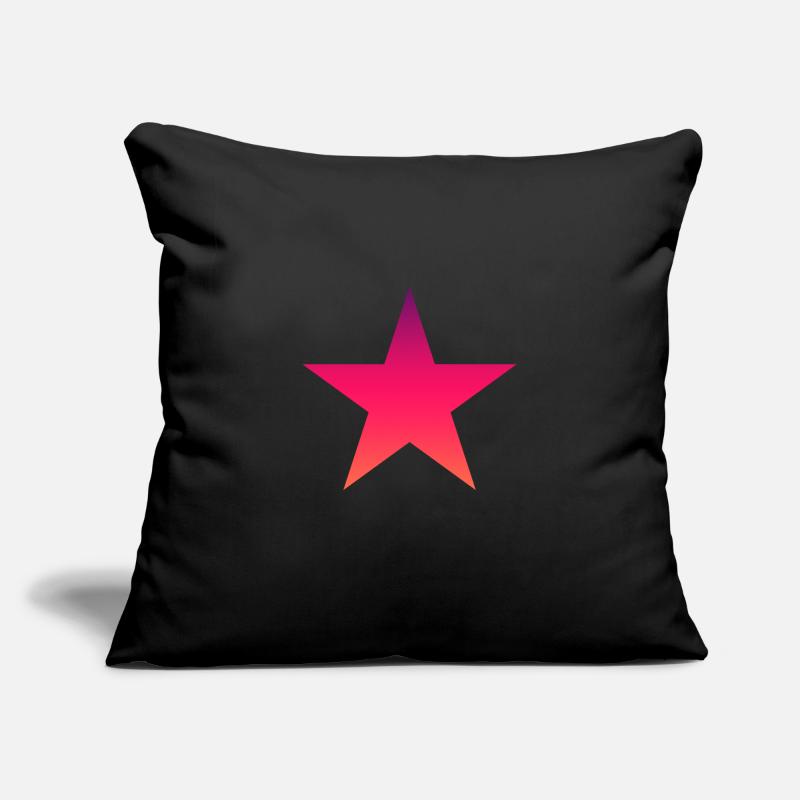 red étoile masque étoile colorée Housse de coussin décorative 45 x 45 cm