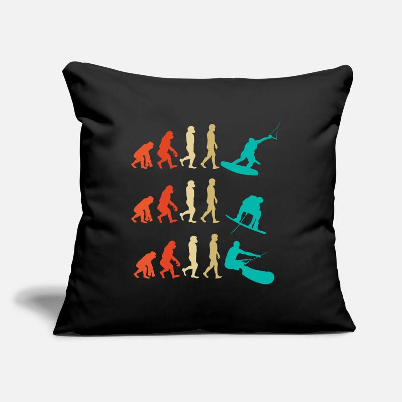 Cadeau d'évolution de wakeboard Housse de coussin décorative 45 x 45 cm
