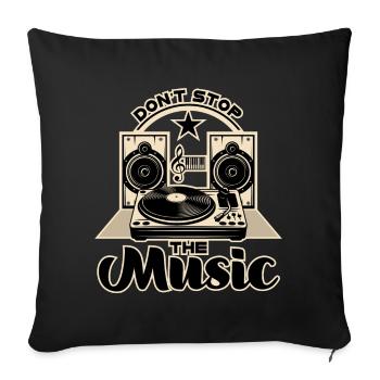 N’ARRÊTEZ PAS LA MUSIQUE - Housse de coussin décorative 45 x 45 cm - noir - Devant