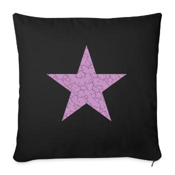 Stern purple Vintage star - Sofakissenbezug 45 x 45 cm - Schwarz - Vorne