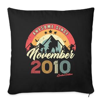 Birthday Gift In November 2010 Vintage - Sofa pillowcase 17,3'' x 17,3'' (45 x 45 cm) - black - Front