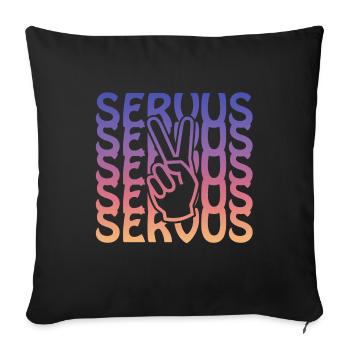 servus peace - Sofakissenbezug 45 x 45 cm - Schwarz - Vorne