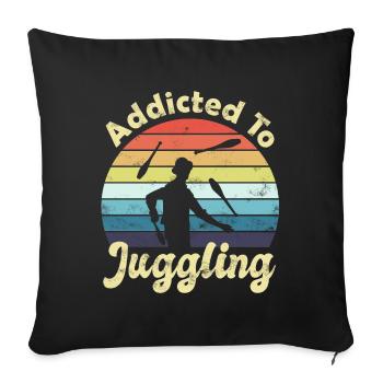Juggling Juggler - Sofa pillowcase 17,3'' x 17,3'' (45 x 45 cm) - black - Front