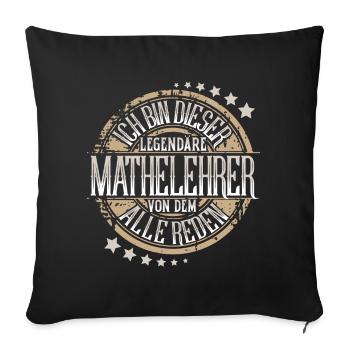 Mathelehrer - Sofakissenbezug 45 x 45 cm - Schwarz - Vorne