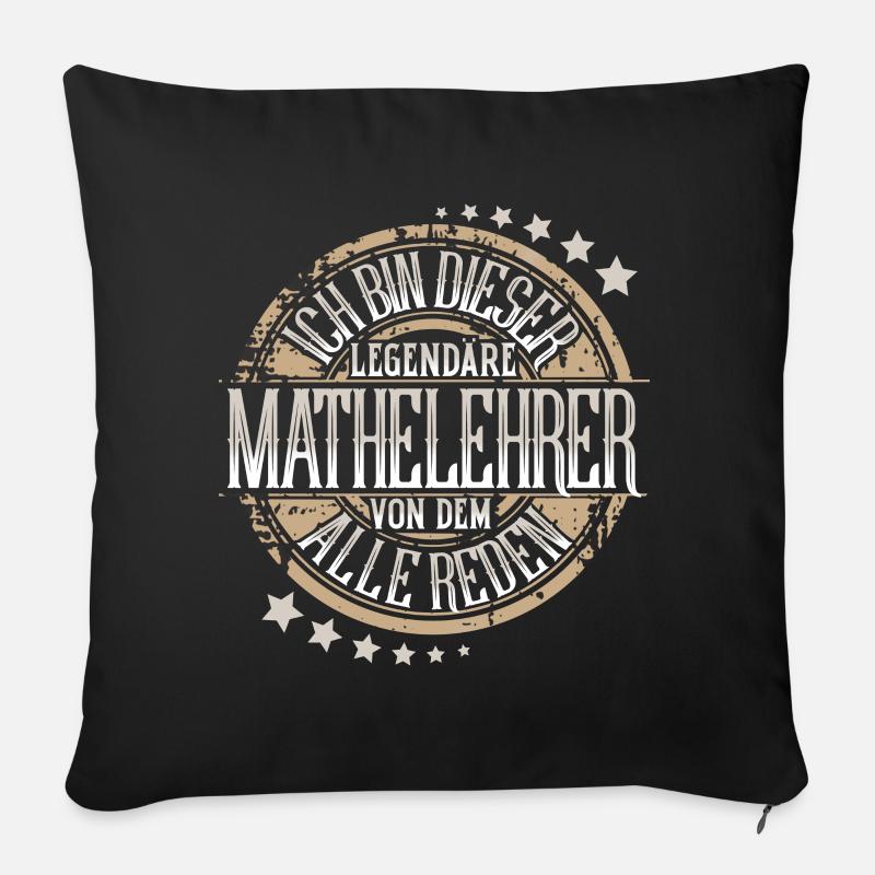 Mathelehrer - Sofakissenbezug 45 x 45 cm - Schwarz