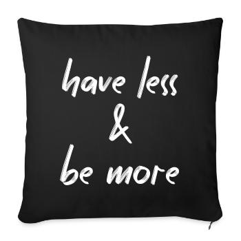 Minimalism - Sofa pillowcase 17,3'' x 17,3'' (45 x 45 cm) - black - Front