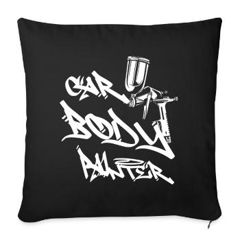 Car Painter - Sofa pillowcase 17,3'' x 17,3'' (45 x 45 cm) - black - Front