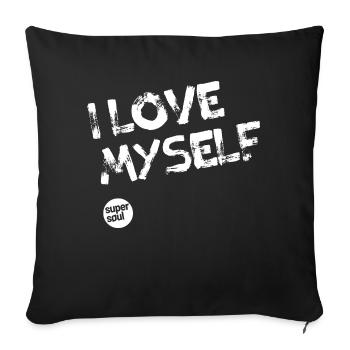 I LOVE MYSELF par Supersoul - Housse de coussin décorative 45 x 45 cm - noir - Devant