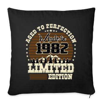 1982 Limited Edition - Sofa pillowcase 17,3'' x 17,3'' (45 x 45 cm) - black - Front