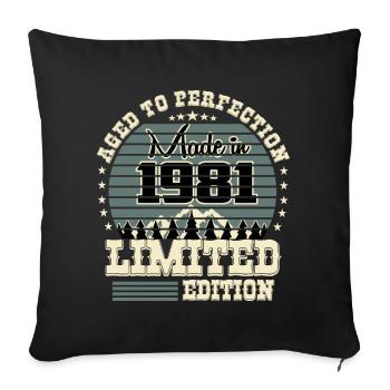1981 Limited Edition - Sofakissenbezug 45 x 45 cm - Schwarz - Vorne