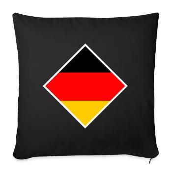 Germany Flag Emblem Football Germany World Cup - Sofa pillowcase 17,3'' x 17,3'' (45 x 45 cm) - black - Front