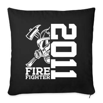 POMPIERS 15E ANNIVERSAIRE 2011 POMPIER - Housse de coussin décorative 45 x 45 cm - noir - Devant