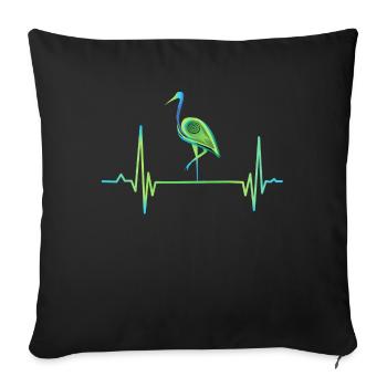 Celtic Heron - Sofa pillowcase 17,3'' x 17,3'' (45 x 45 cm) - black - Front