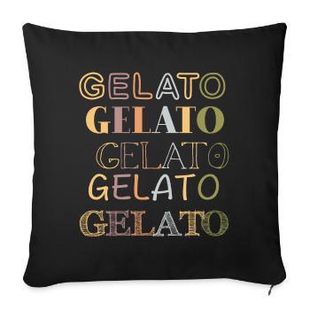 Gelato Vintage Retro - Sofakissenbezug 45 x 45 cm - Schwarz - Vorne