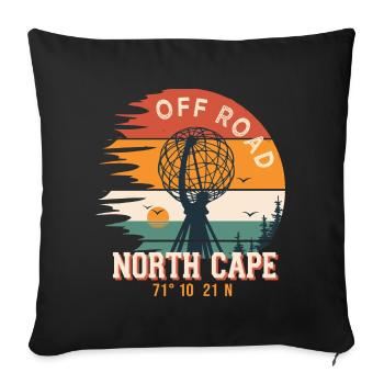 Nordkap Nord Kap Kap Nord - Sofakissenbezug 45 x 45 cm - Schwarz - Vorne
