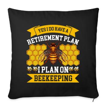 Apiculture Cours d’apiculture Association des apiculteurs Apiculteurs - Housse de coussin décorative 45 x 45 cm - noir - Devant