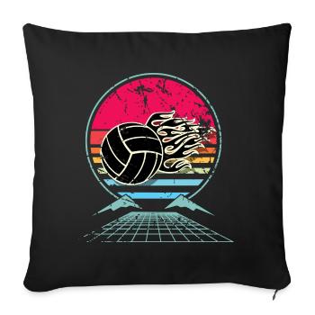Volley-ball - Housse de coussin décorative 45 x 45 cm - noir - Devant