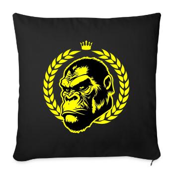 Gorilla Head - Sofa pillowcase 17,3'' x 17,3'' (45 x 45 cm) - black - Front