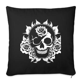 Horror Skull Skull Art Skull Gothic Heavy Metal - Sofa pillowcase 17,3'' x 17,3'' (45 x 45 cm) - black - Front