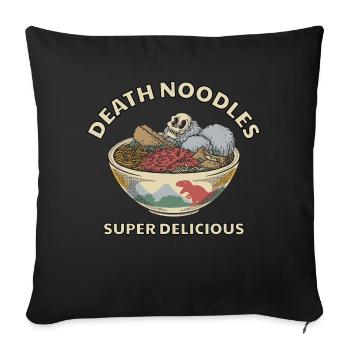 Noodles of Death Meatballs - Sofa pillowcase 17,3'' x 17,3'' (45 x 45 cm) - black - Front