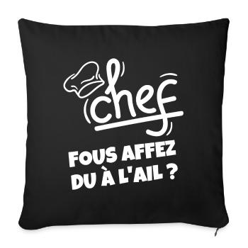 septième compagnie, 7ème compagnie, film culte - Housse de coussin décorative 45 x 45 cm - noir - Devant