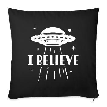 Je crois - Housse de coussin décorative 45 x 45 cm - noir - Devant