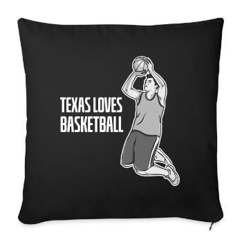 Texas basketball design for proud Texas fans - Sofa pillowcase 17,3'' x 17,3'' (45 x 45 cm) - black - Front